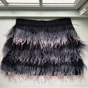 Milly Cocktail Feather Mini Skirt in Blush - NWOT